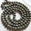 Good quality Black jade smooth round 108pec japamala Yoga Meditation prayer beads 38 inch strand 9mm approx
